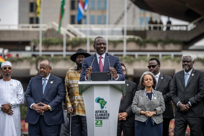 Kenyan President William Ruto during his closing speech at the African Climate Summit, Nairobi, September 6, 2023.