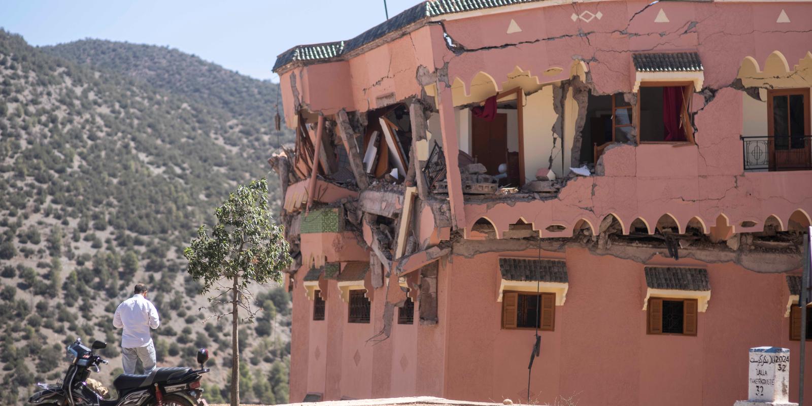 A Moulay Ibrahim, à 40 km de Marrakech, le 9 septembre 2023.