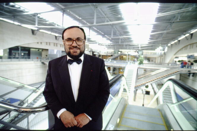Jean Bergougnoux, alors président de la SNCF, le 19 mai 1994. 