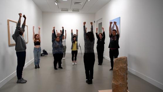 Atelier de l’Art sur ordonnance avec la chorégraphe Anne Lopez, au MoCo, à Montpellier, en 2022.