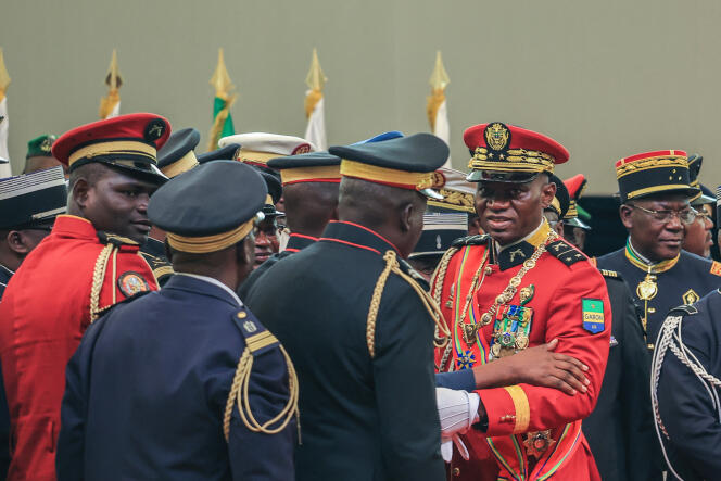 Le général Brice Oligui Nguema lors de son investiture comme président de la transition, à Libreville, le 4 septembre 2023.
