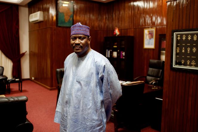 Hama Amadou, alors président de l’Assemblée nationale nigérienne, à Niamey, en septembre 2013.