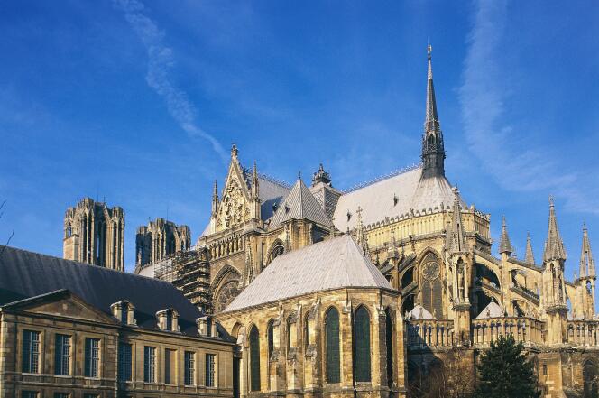 La Cathédrale Notre-Dame de Reims, en Champagne-Ardenne, le 15 mars 2005. 