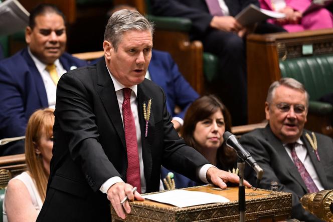 Britain's main opposition Labour Party leader Keir Starmer speaking during Prime Minister's Questions, in the House of Commons, in London, on September 13, 2023. 