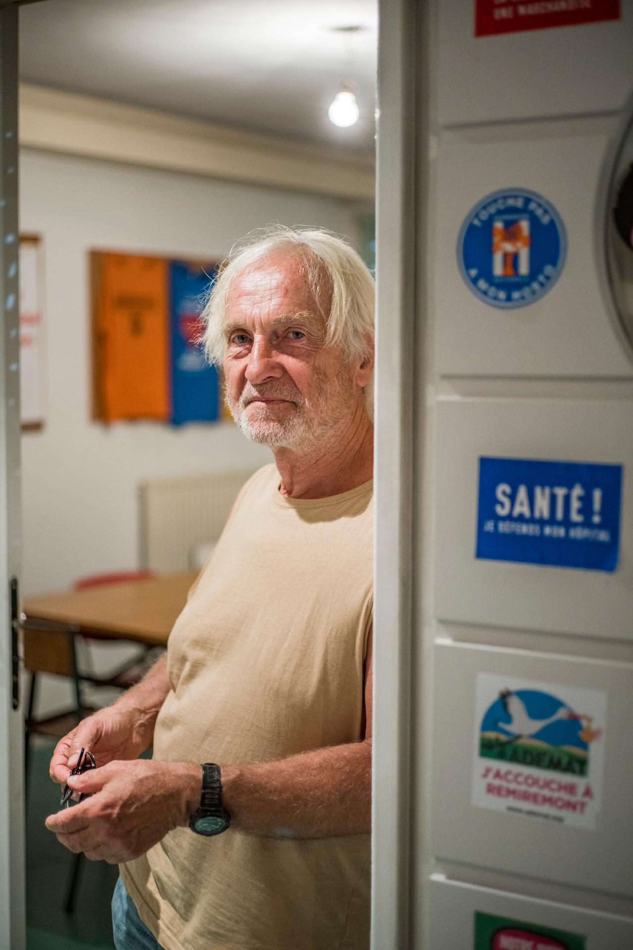 Michel Antony, le président du comité de vigilance pour le maintien des services de proximité en Haute-Saône, à Lure, le 7 septembre 2023.