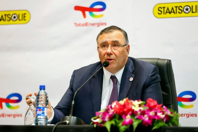 TotalEnergies CEO Patrick Pouyanné in Paramaribo, Suriname, September 13, 2023.
