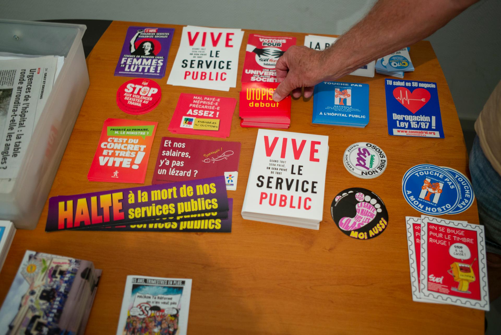 Dans les locaux du comité de vigilance pour le maintien des services de proximité en Haute-Saône, à Lure, le 7 septembre 2023.