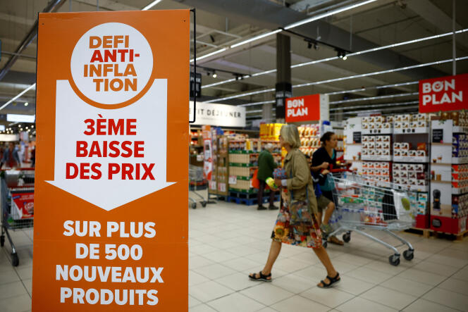 Dans un supermarché de Montesson (Yvelines), le 13 septembre 2023. 
