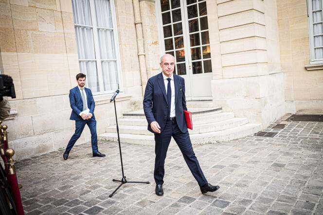 Le président du groupe Les Républicains à l’Assemblée nationale, Olivier Marleix, à Matignon, à Paris, le 14 septembre 2023.
