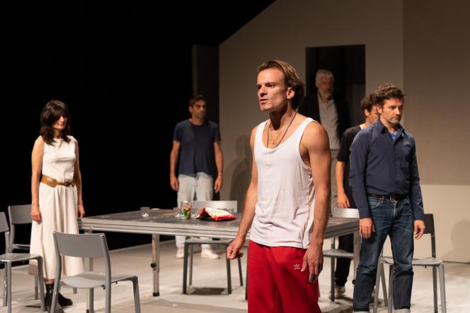 Rehearsal of “Proches”, directed by Laurent Mauvignier, at the Théâtre de la Colline, in Paris, in summer 2023.