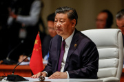 Xi Jinping à Johannesbourg, le 23 août 2023. 