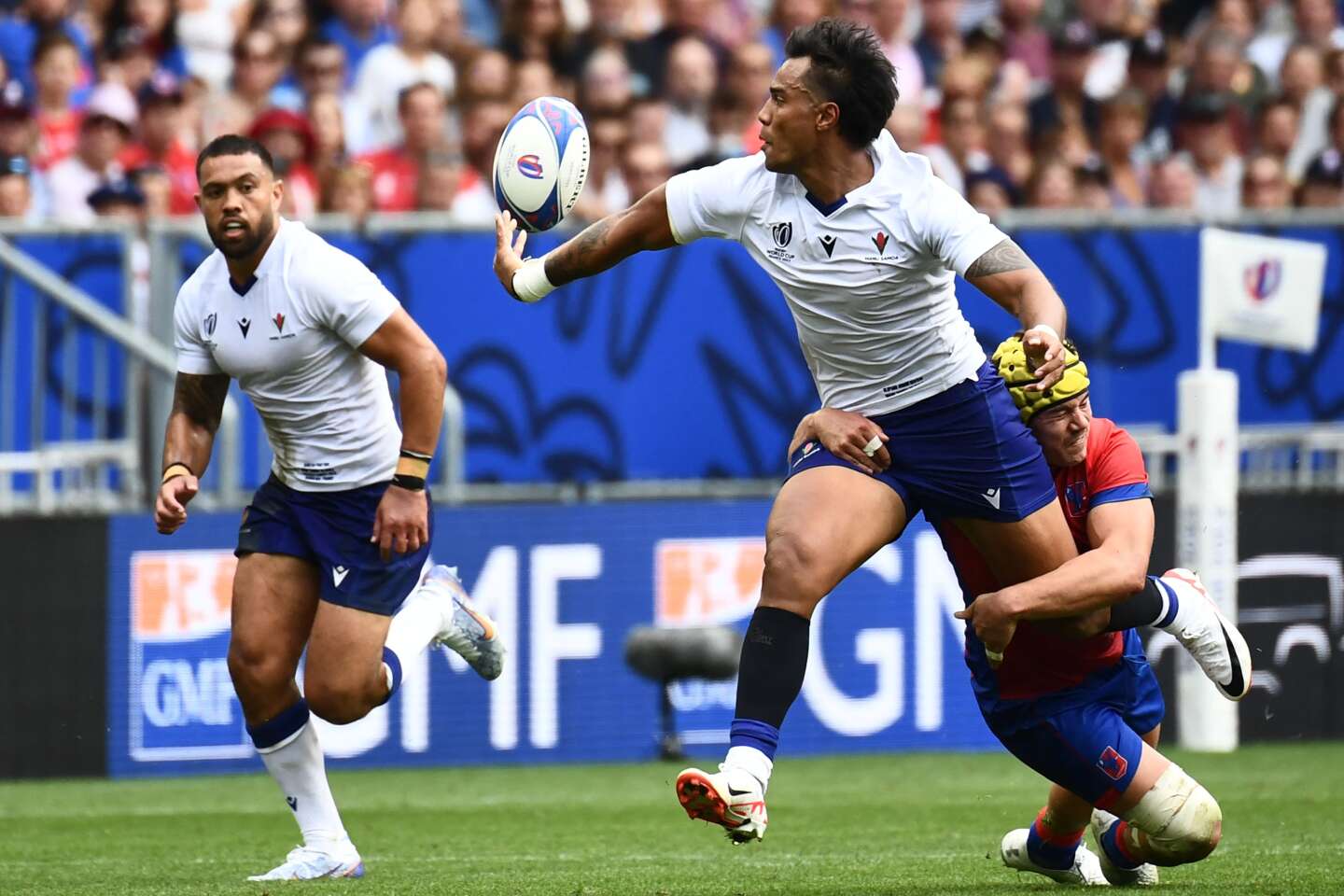 Coupe du monde de rugby : bousculés, les Samoa se sortent du piège chilien avec le bonus offensif