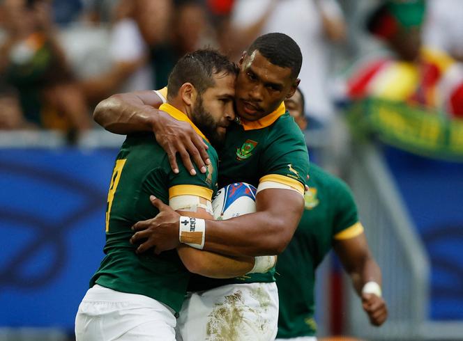 Le demi de mêlée Cobus Reinach a marqué trois essais lors de la victoire de l’Afrique du Sud face à la Roumanie, dimanche 17 septembre, à Bordeaux.