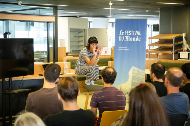 Entrevista con Marie Soumala, del Servicio de Fotografía de Le Monde, durante el Festival Le Monde, en París, el 17 de septiembre de 2023.