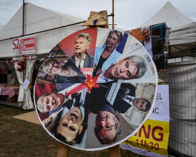 Une roulette devant un stand communiste, à la fête de l’Humanité, à Brétigny-sur-Orge (Essonne), le 16 septembre 2023.