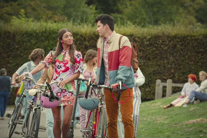 Ruby (Mimi Keene) and Otis (Asa Butterfield) in the fourth season of the series “Sex Education”, created by Laurie Nunn. 