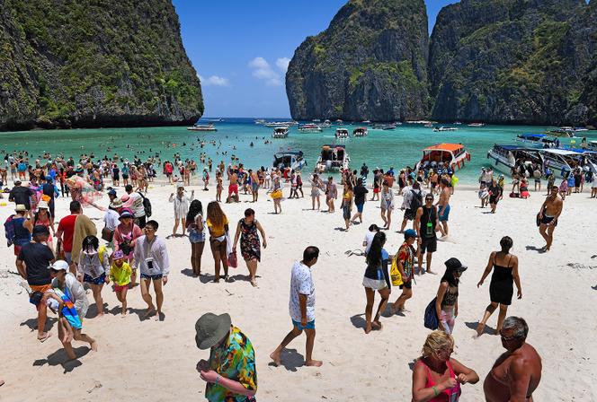 Maya Bay, southern Thailand, April 2018.