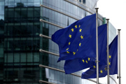 Devant le siège de la Commission européenne, à Bruxelles, le 20 septembre 2023. 