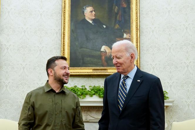 President Joe Biden meets with Ukrainian President Volodymyr Zelenskyy in the Oval Office of the White House, Thursday, September 21, 2023, in Washington. 