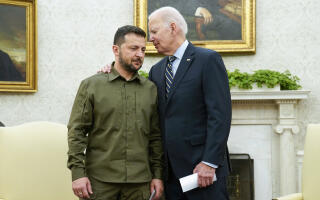 President Joe Biden meets with Ukrainian President Volodymyr Zelenskyy in the Oval Office of the White House, Thursday, Sept. 21, 2023, in Washington. (AP Photo/Evan Vucci)