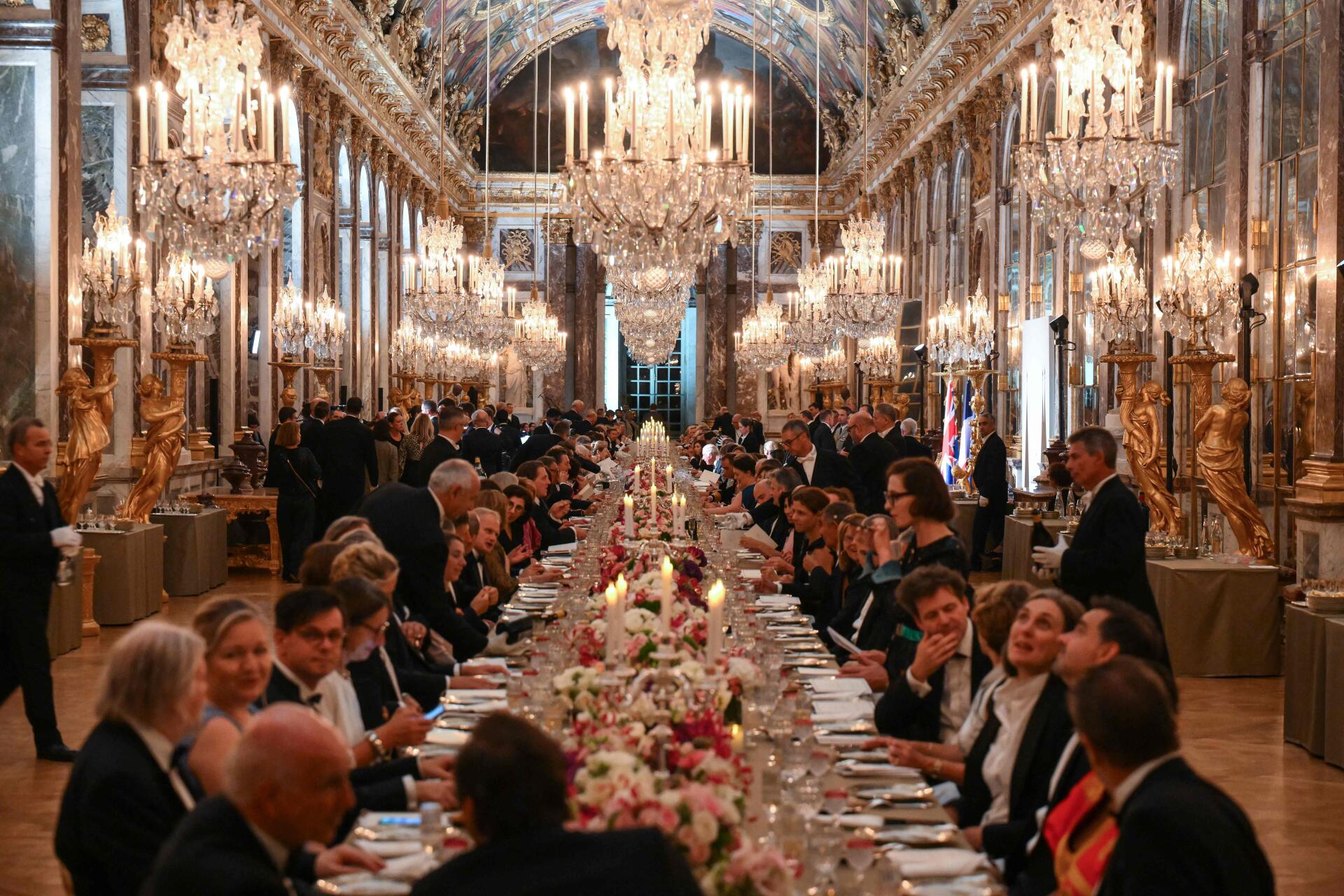 Le banquet d’État au château de Versailles, le 20 septembre 2023.
