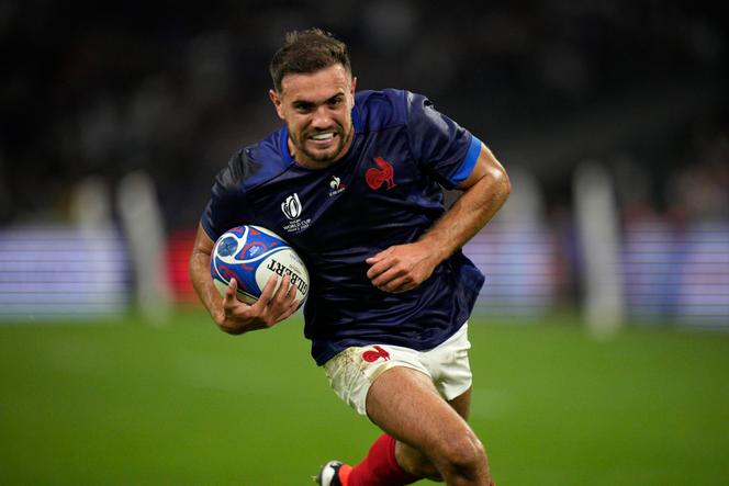 Melvin Jaminet tijdens de wedstrijd van het Franse nationale team tegen Namibië, tijdens de Rugby World Cup, in Marseille, 21 september 2023.