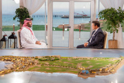 Saudi Crown Prince Mohammed bin Salman, on Fox News, on September 21, 2023. 