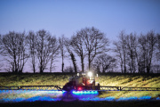 A farmer sprays herbicide in the Sarthe region, March 2019.