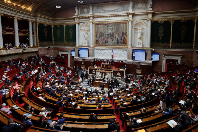El hemiciclo de la Asamblea Nacional, en París, el 18 de julio de 2023. 