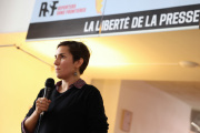 Ariane Lavrilleux, au siège de Reporters Sans Frontières (RSF), à Paris, le 21 septembre 2023