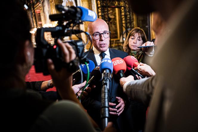 Les Républicains party president Eric Ciotti in Paris on September 24, 2023.