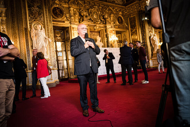 Claude Raynal, sénateur socialiste de la Haute-Garonne, lors de la soirée électorale au Sénat à Paris, le 24 septembre 2023.