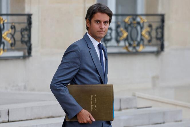 Gabriel Attal, ministre de l’éducation nationale, à l’Elysée, à Paris, le 13 septembre 2023.  