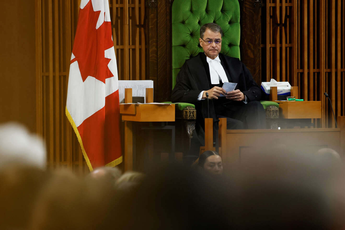 under pressure, the President of the Canadian Parliament resigns
