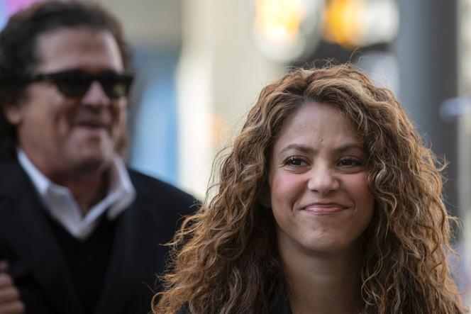 Colombian performer Shakira arrives at court in Madrid, Spain, on March 27, 2019.