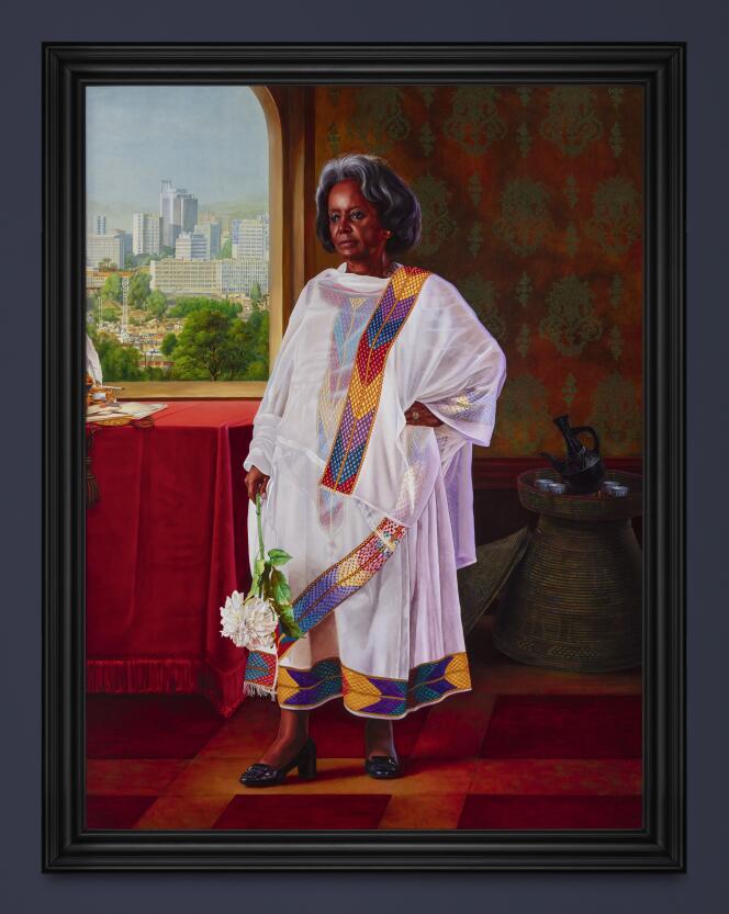 Portrait de Sahle-Work Zewde, présidente de l’Ethiopie, par Kehinde Wiley.