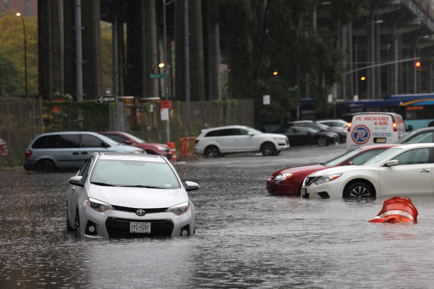 New York City area under state of emergency after storms flood subways ...