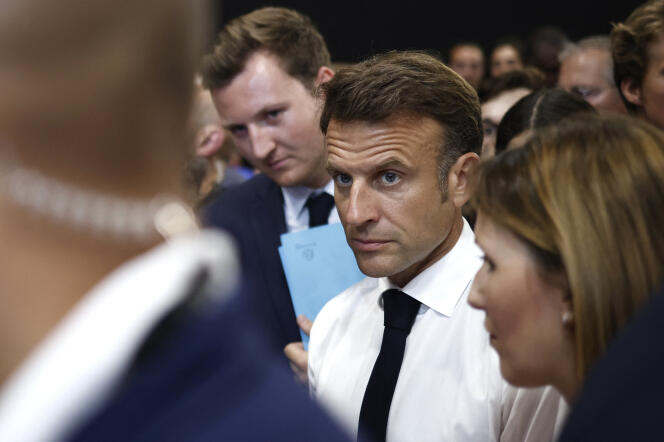 Emmanuel Macron en la feria VivaTech, en París, el 14 de junio de 2023.