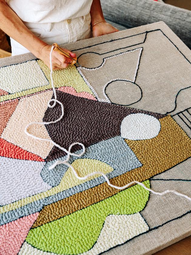 SARAHS Perforation d'aiguille | Tapis Punch Needle | Broderie Poinçon