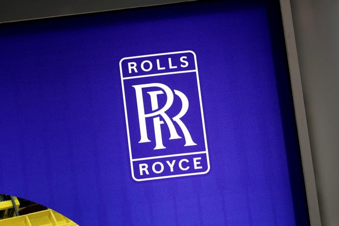 Le logo de Rolls-Royce lors de la World Nuclear Exhibition (WNE), à Villepinte, en France, le 27 juin 2018.