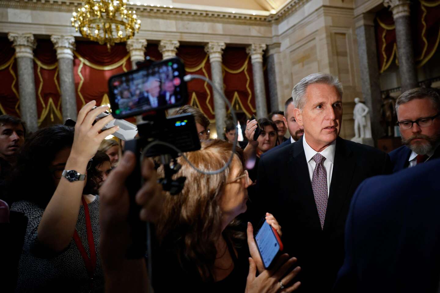 House Republican Speaker Kevin McCarthy was targeted by a resolution of condemnation from within his own camp.