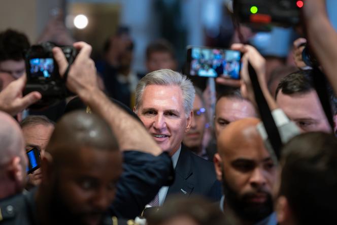 Kevin McCarthy, at the Capitol in Washington, on October 3, 2023.