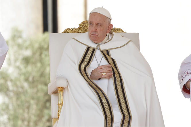 Le pape François, lors d’un consistoire, sur la place Saint-Pierre au Vatican, le 30 septembre 2023. 