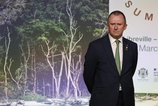 Le ministre gabonais des eaux et forêts Lee White lors du One Forest Summit, à Libreville, le 1er mars 2023.