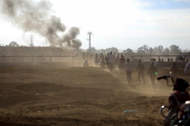 Saturday, October 7, at 8:30 am, after the destruction of parts of the border between the Gaza Strip and Israel
