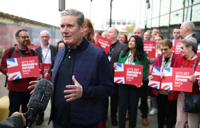 Keir Starmer attends the Labor Party conference in Liverpool, United Kingdom on October 7, 2023.  
