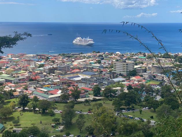 Roseau Bay, capital of Dominica.
