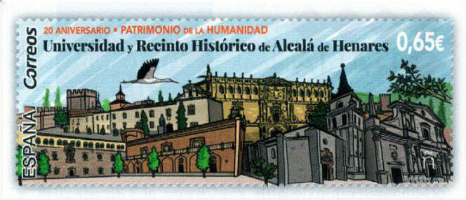 Alcalá de Henares, timbre espagnol paru en 2018 .