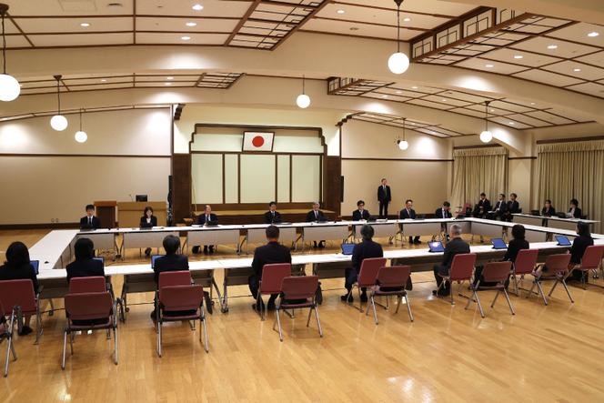 A meeting of the Council for Religious Corporations regarding the request for an order to disband the Unification Church is held in Tokyo on October 12, 2023. 