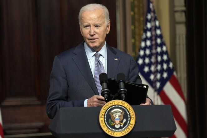 Joe Biden, at the White House, Washington, October 11, 2023. 